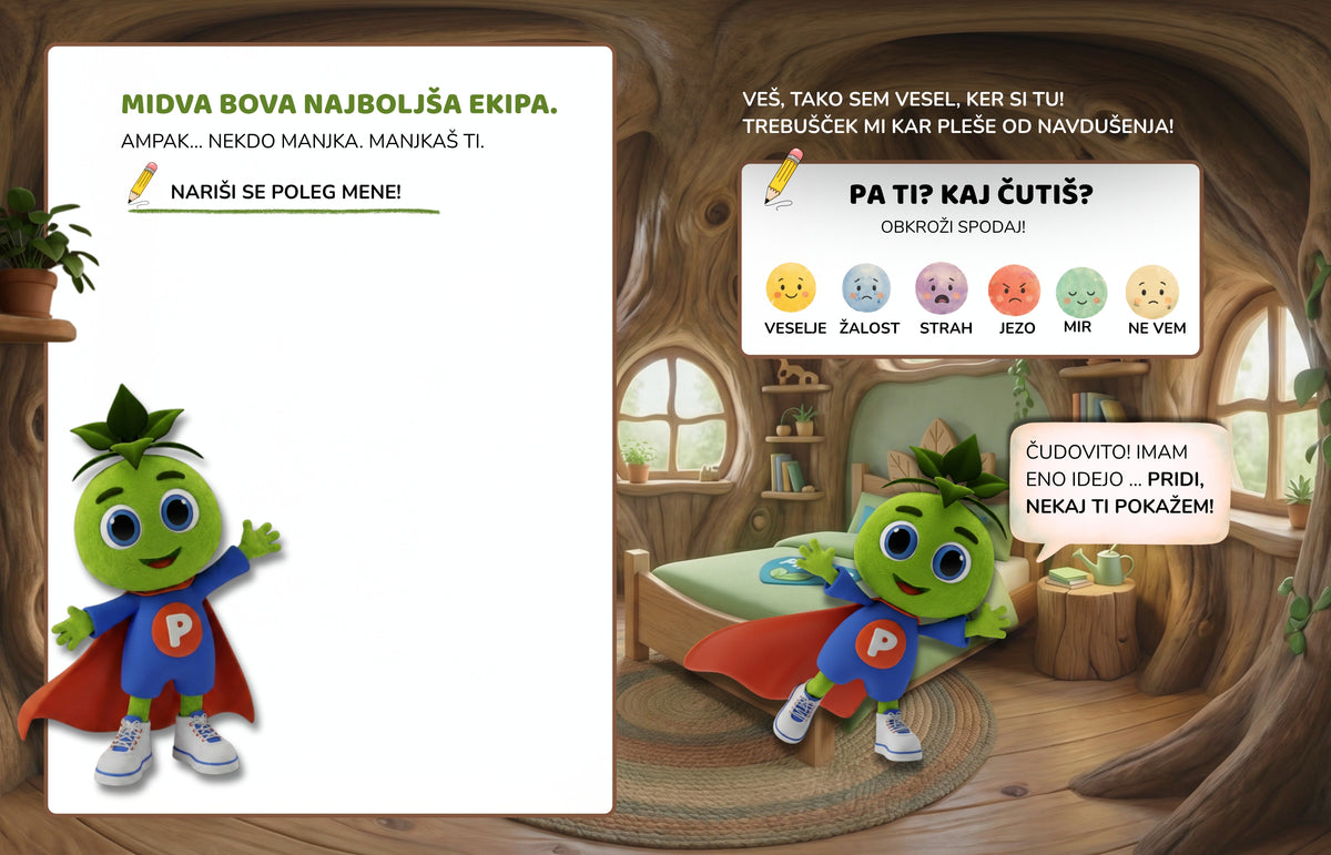 Pinoo gre v hribe - interaktivna knjižica za otroke od 5 do 8 let